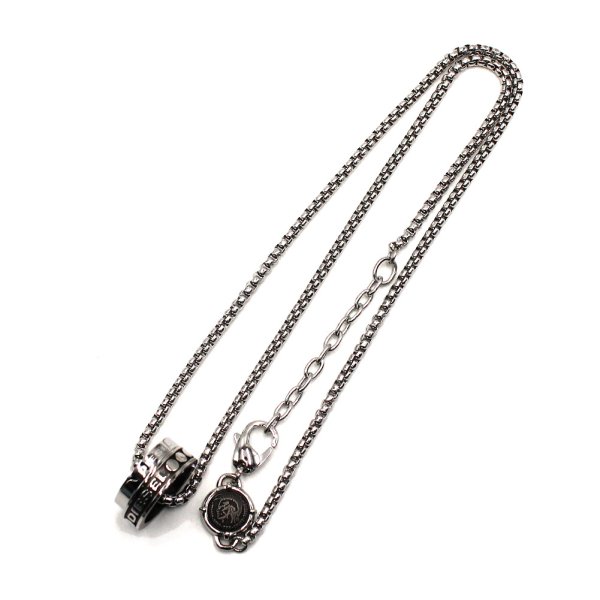 画像3: DIESEL ディーゼル DX1168040 ダブルリング ネックレス (3)