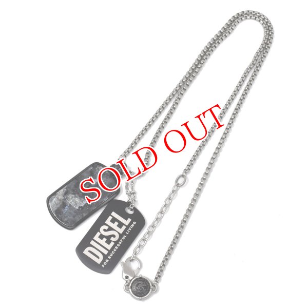 画像3: DIESEL ディーゼル DX1327040 ネックレス FELDSPAR ドッグタグ ダブルプレート ペンダント アクセサリー メンズ レディース (3)