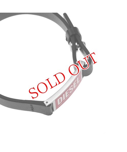 画像2: DIESEL ディーゼル DX1370040 オールジェンダー ステンレススチールとレザーブレスレット メンズ レディース (2)