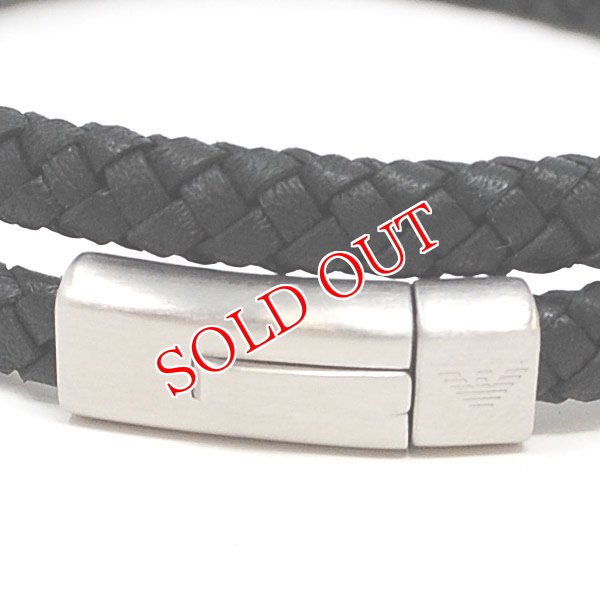 画像2: EMPORIO ARMANI エンポリオアルマーニ EGS2176040 ブレスレット 2重巻きブレスレット レザー メンズ レディース (2)