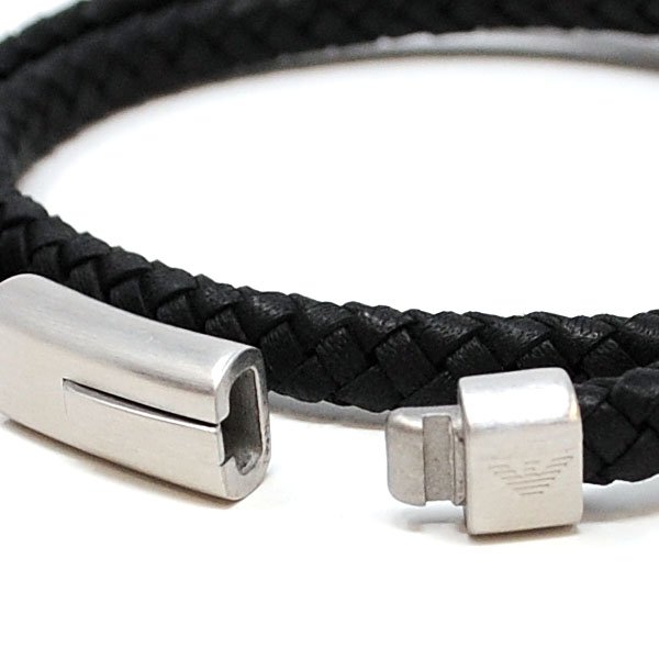 画像4: EMPORIO ARMANI エンポリオアルマーニ EGS2176040 ブレスレット 2重巻きブレスレット レザー メンズ レディース (4)