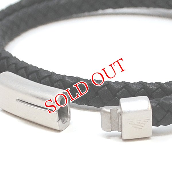 画像4: EMPORIO ARMANI エンポリオアルマーニ EGS2176040 ブレスレット 2重巻きブレスレット レザー メンズ レディース (4)