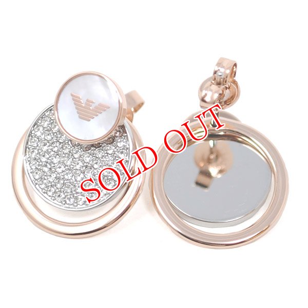 画像2: EMPORIO ARMANI エンポリオアルマーニ EGS2364040 ピアス イーグルマーク ラインストーン レディース (2)