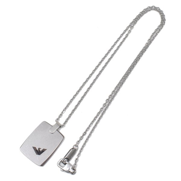 画像3: EMPORIO ARMANI エンポリオアルマーニ EGS2471040 ネックレス イーグルロゴ ドッグタグ メンズ レディース (3)