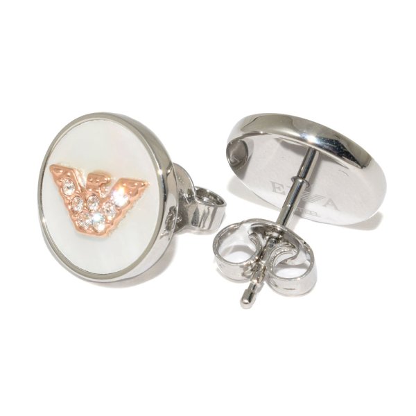 画像2: EMPORIO ARMANI エンポリオアルマーニ EGS2651040 ピアス ネックレス セット イーグルロゴ レディース (2)