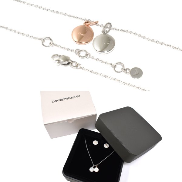 画像4: EMPORIO ARMANI エンポリオアルマーニ EGS2651040 ピアス ネックレス セット イーグルロゴ レディース (4)