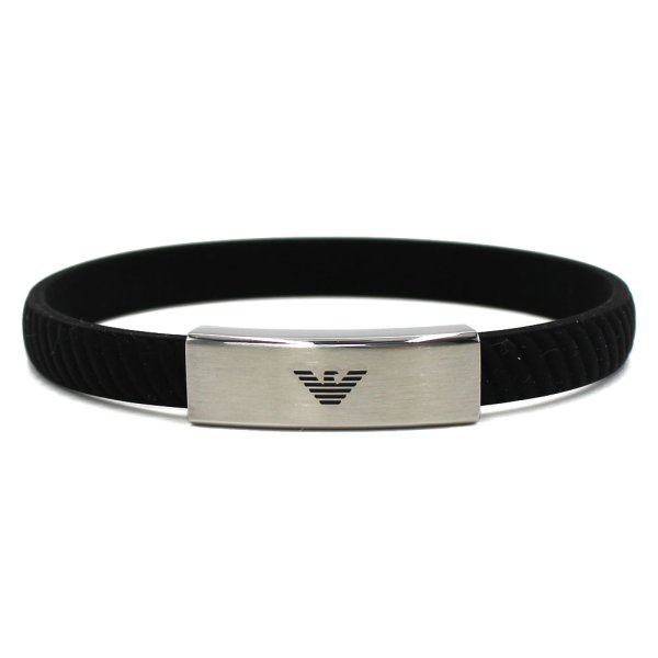 画像2: EMPORIO ARMANI エンポリオアルマーニ EGS2996040 ステンレススチールとシリコン IDブレスレット (2)