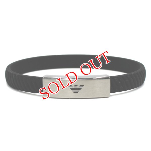 画像2: EMPORIO ARMANI エンポリオアルマーニ EGS2996040 ステンレススチールとシリコン IDブレスレット (2)