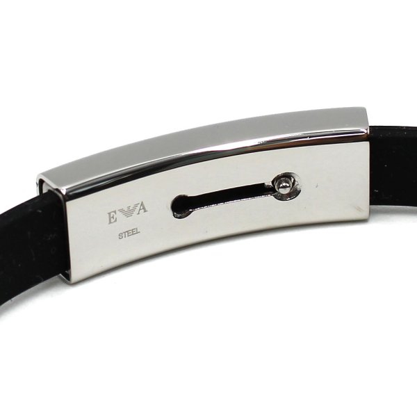 画像4: EMPORIO ARMANI エンポリオアルマーニ EGS2996040 ステンレススチールとシリコン IDブレスレット (4)