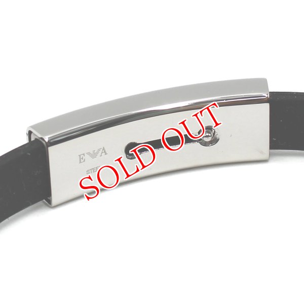 画像4: EMPORIO ARMANI エンポリオアルマーニ EGS2996040 ステンレススチールとシリコン IDブレスレット (4)