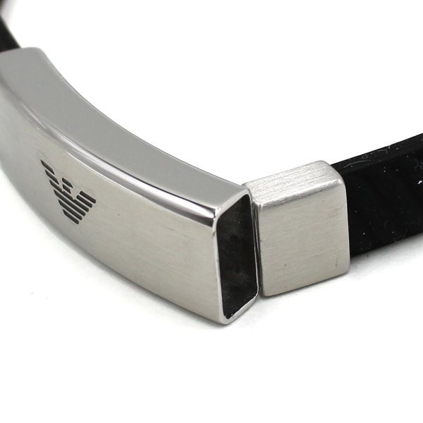 画像5: EMPORIO ARMANI エンポリオアルマーニ EGS2996040 ステンレススチールとシリコン IDブレスレット (5)