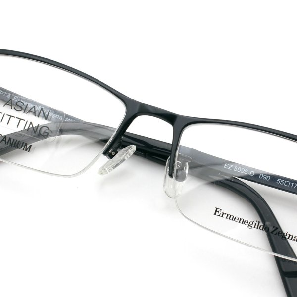 画像6: ZEGNA ゼニア EZ5095-D/V 090 55 Ermenegildo Zegna エルメネジルド・ゼニア メガネ 眼鏡 フレームのみ アジアンフィット メンズ レディース ユニセックス (6)