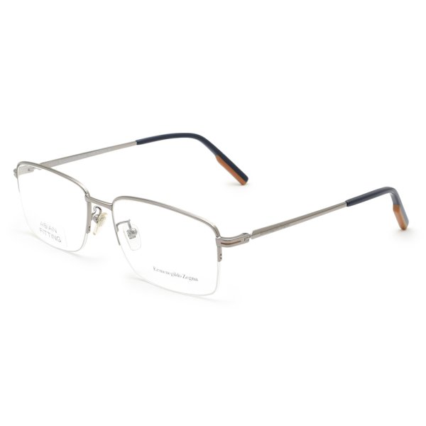 画像1: ZEGNA ゼニア EZ5190-D/V 014 57 Ermenegildo Zegna エルメネジルド・ゼニア メガネ 眼鏡 フレームのみ ノーズパッド メンズ (1)