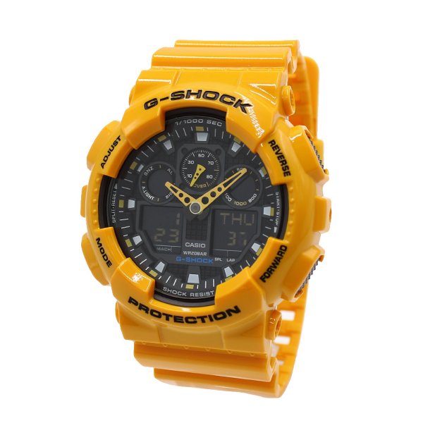 画像1: CASIO カシオ G-SHOCK Gショック GA-100A-9ADR ANALOG-DIGITAL 腕時計 ウォッチ メンズ レディース ユニセックス (1)