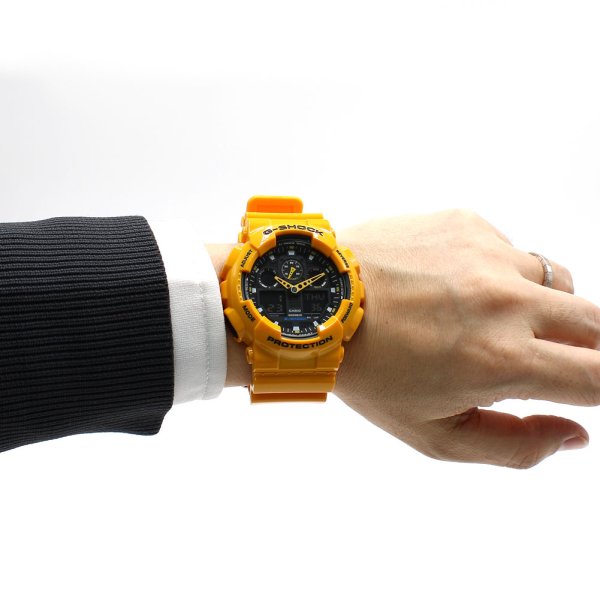 画像6: CASIO カシオ G-SHOCK Gショック GA-100A-9ADR ANALOG-DIGITAL 腕時計 ウォッチ メンズ レディース ユニセックス (6)