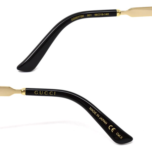 画像4: GUCCI グッチ GG0077SK-001 サングラス アジアンフィット メンズ レディース ユニセックス (4)