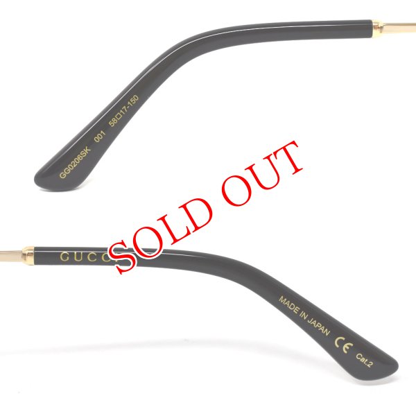 画像4: GUCCI グッチ GG0206SK-001 サングラス アジアンフィット メンズ レディース ユニセックス (4)