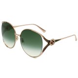 グッチ GG0225S 003 サングラス ノーズパット グリーン ゴールド GUCCI グッチ GG0225S-003 サングラス EYEWEAR ノーズパット メンズ