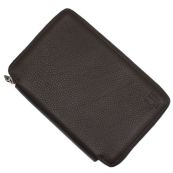 画像1: DUNHILL ダンヒル L2K545B ADV8 BROWN ORGANISER トラベルコンパニオン オーガナイザー トラベルケース ダブルジップ 財布 メンズ (1)
