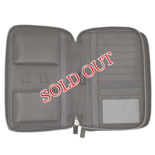 画像4: DUNHILL ダンヒル L2K545B ADV8 BROWN ORGANISER トラベルコンパニオン オーガナイザー トラベルケース ダブルジップ 財布 メンズ (4)