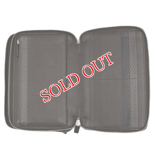 画像5: DUNHILL ダンヒル L2K545B ADV8 BROWN ORGANISER トラベルコンパニオン オーガナイザー トラベルケース ダブルジップ 財布 メンズ (5)