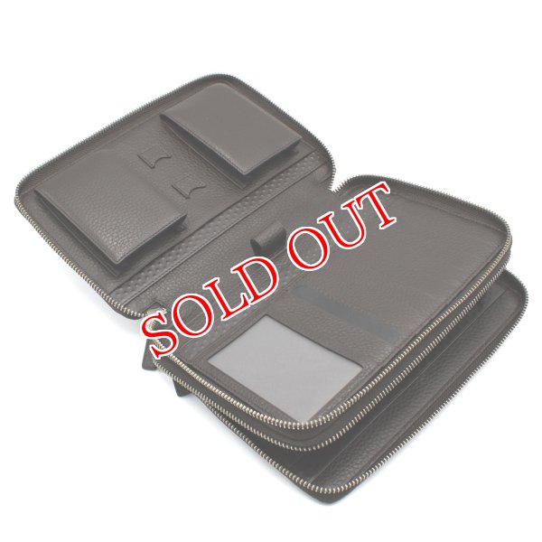 画像7: DUNHILL ダンヒル L2K545B ADV8 BROWN ORGANISER トラベルコンパニオン オーガナイザー トラベルケース ダブルジップ 財布 メンズ (7)