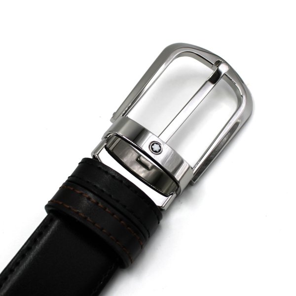 画像3: MONTBLANC モンブラン MB114412 BELT ベルト リバーシブル ホースシューバックル メンズ (3)