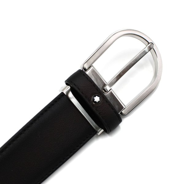 画像3: MONTBLANC モンブラン MB118414 BELT ベルト ホースシューバックル メンズ (3)