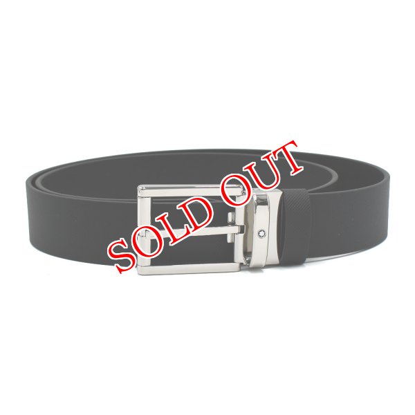 画像1: MONTBLANC モンブラン MB126028 BELT ベルト ローラーディテール付きレクタンギュラー メンズ (1)