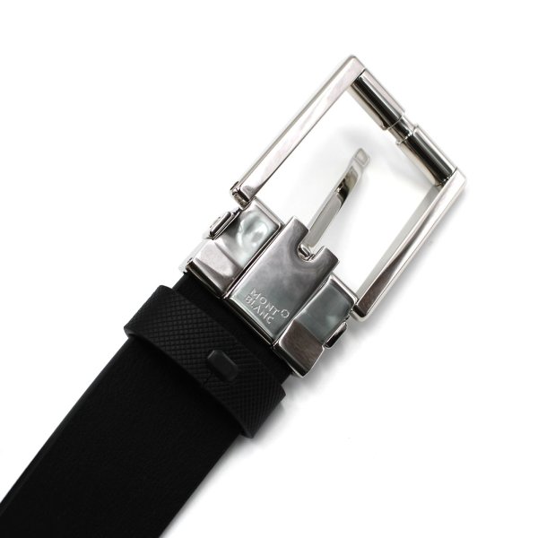 画像4: MONTBLANC モンブラン MB126028 BELT ベルト ローラーディテール付きレクタンギュラー メンズ (4)