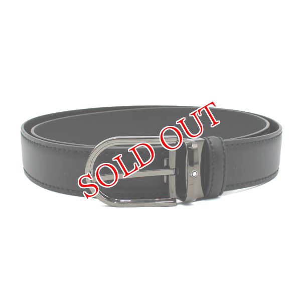 画像1: MONTBLANC モンブラン MB128770 BELT ベルト ホースシューバックル メンズ (1)