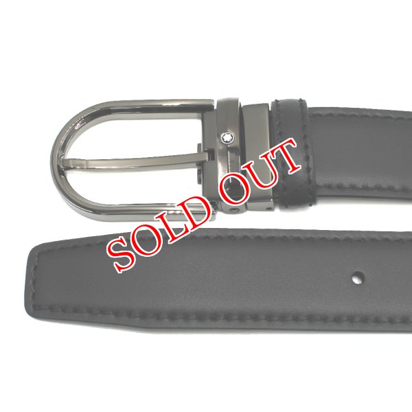 画像2: MONTBLANC モンブラン MB128770 BELT ベルト ホースシューバックル メンズ (2)