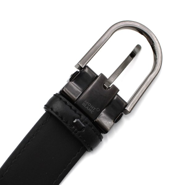 画像4: MONTBLANC モンブラン MB128770 BELT ベルト ホースシューバックル メンズ (4)
