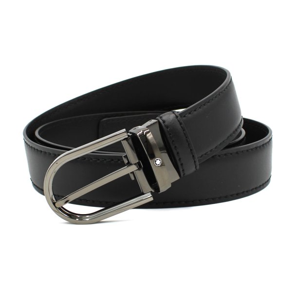 画像5: MONTBLANC モンブラン MB128770 BELT ベルト ホースシューバックル メンズ (5)