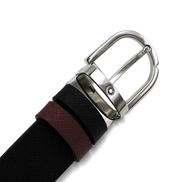 画像3: MONTBLANC モンブラン MB131176 BELT ベルト ホースシューバックル リバーシブル メンズ (3)