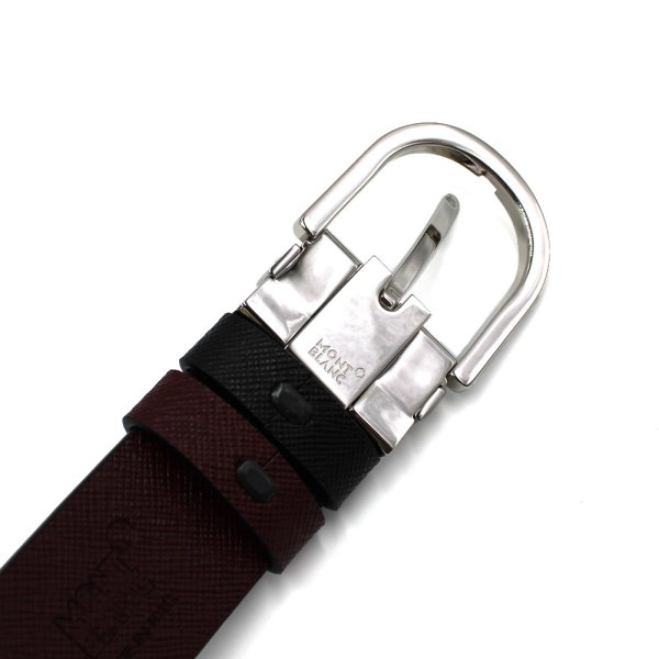 画像4: MONTBLANC モンブラン MB131176 BELT ベルト ホースシューバックル リバーシブル メンズ (4)