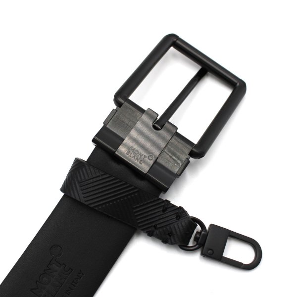 画像4: MONTBLANC モンブラン MB131183 BELT ベルト リバーシブル プリントレザー メンズ (4)