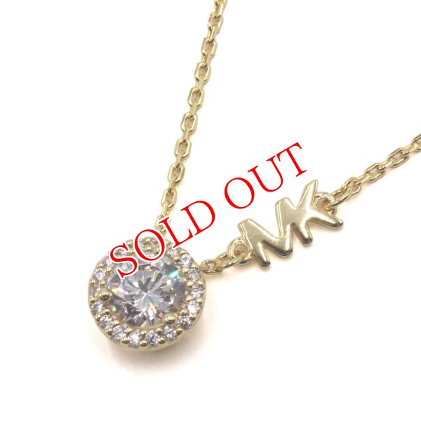 画像1: MICHAEL KORS マイケルコース MKC1208AN710 PAVE HALO NECKLACE ネックレス レディース (1)