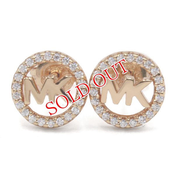 画像2: MICHAEL KORS マイケルコース MKC1247AN791 LOGO CIRCLE STUDE ピアス レディース (2)