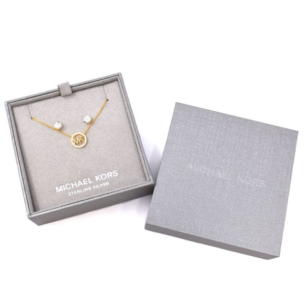 画像5: MICHAEL KORS マイケルコース MKC1260AN710 ネックレス ネック ピアス セット レディース (5)