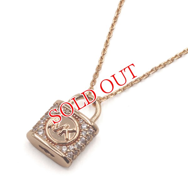 画像1: MICHAEL KORS マイケルコース MKC1629AN791 LOCK NK RG NECKLACE ネックレス レディース (1)