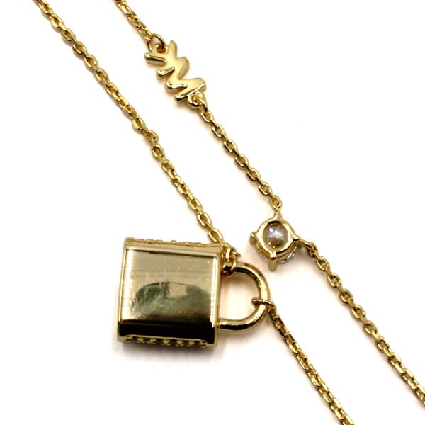 画像2: MICHAEL KORS マイケルコース MKC1630AN710 LOCK DL NK GLF NECKLACE ネックレス レディース (2)