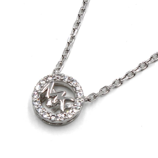 画像1: MICHAEL KORS マイケルコース MKC1726CZ040 LOGO CHARM NECK ネックレス ネック レディース (1)