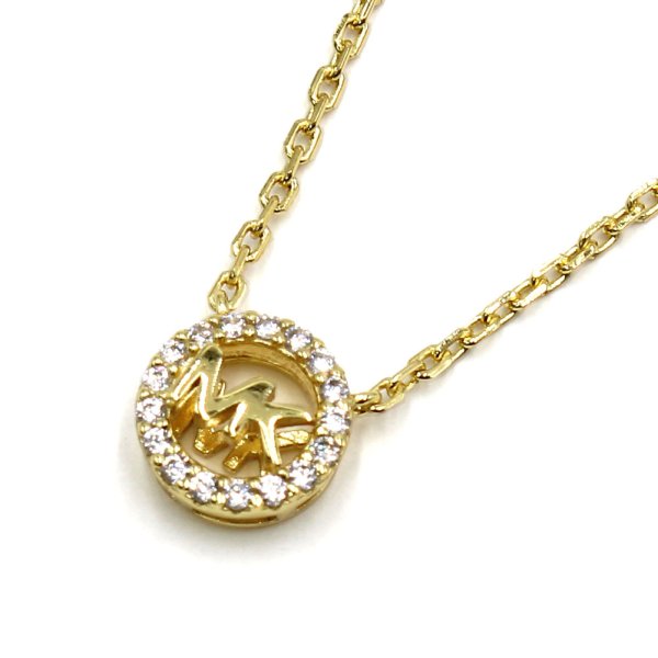 画像1: MICHAEL KORS マイケルコース MKC1726CZ710 LOGO CHARM NECK ネックレス ネック レディース (1)