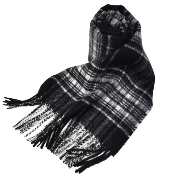 画像1: Johnstons ジョンストンズ WA000016KU0079 カシミア ストール マフラー タータンチェック メンズ レディース (1)