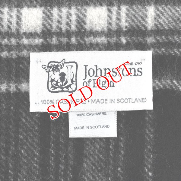 画像2: Johnstons ジョンストンズ WA000016KU0079 カシミア ストール マフラー タータンチェック メンズ レディース (2)