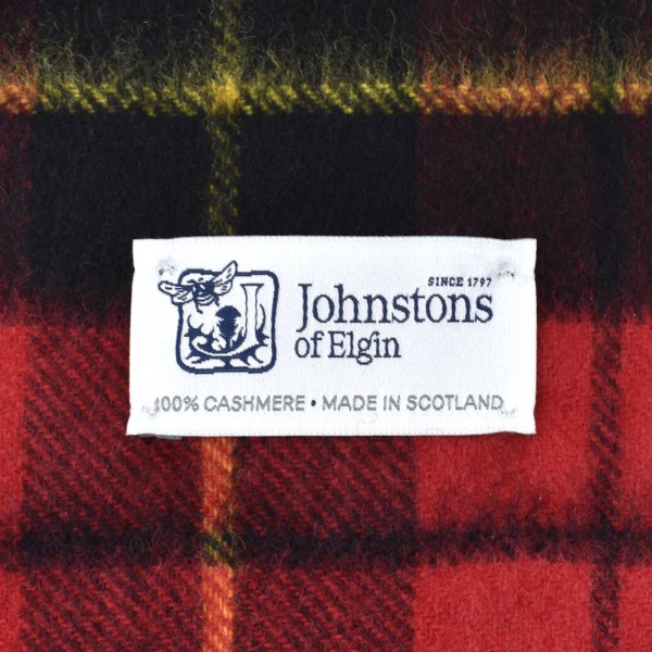 画像3: Johnstons ジョンストンズ WA000016KU0099 WA16 2022AW ストール マフラー チェック カシミア100％ メンズ レディース (3)