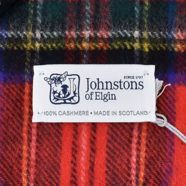 画像3: Johnstons ジョンストンズ WA000016KU0303 WA16 2022AW ストール マフラー チェック カシミア100％ メンズ レディース (3)