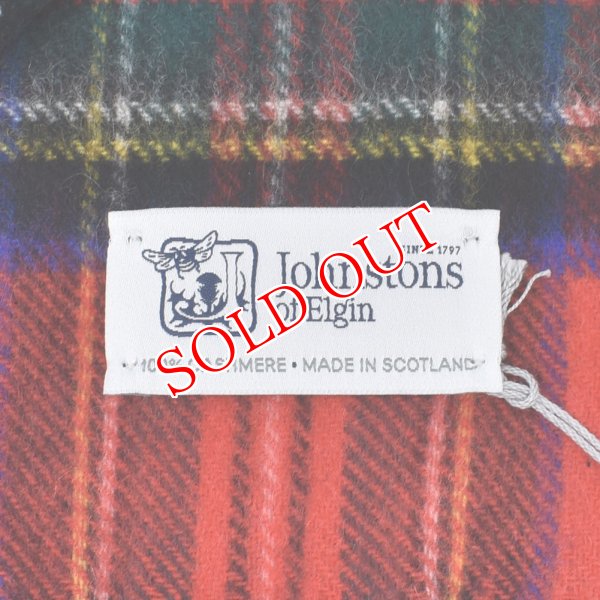 画像3: Johnstons ジョンストンズ WA000016KU0303 WA16 2022AW ストール マフラー チェック カシミア100％ メンズ レディース (3)