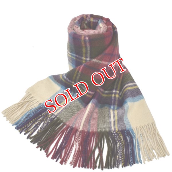 画像1: Johnstons ジョンストンズ WA000056KU0010 WA56 2022AW 大判 マフラー ストール チェック カシミア100％ メンズ レディース (1)